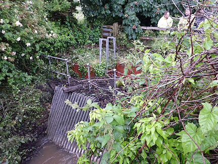 The culvert entrance